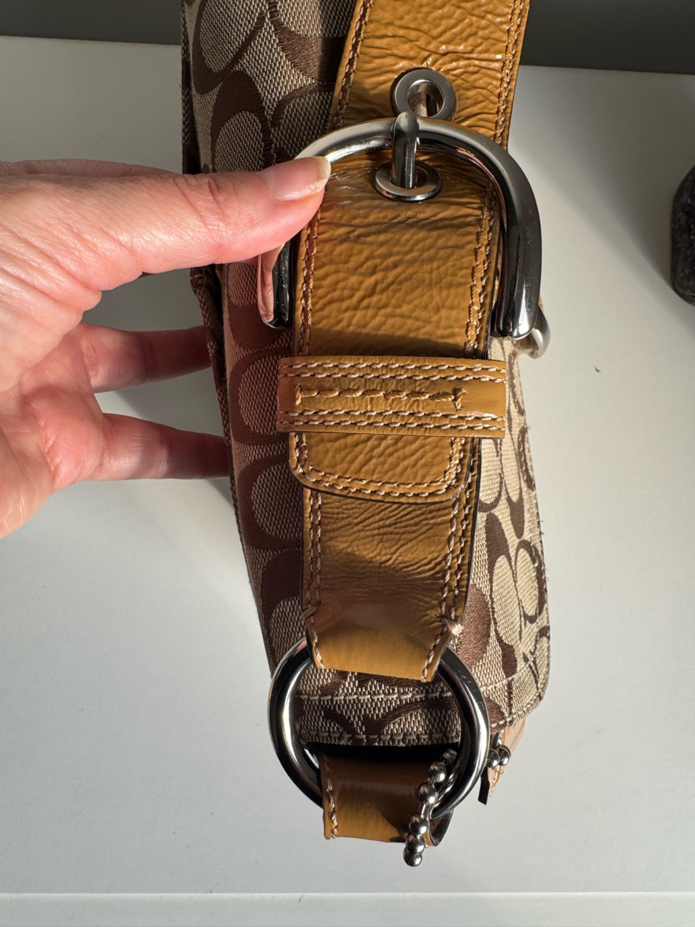 SOLD ELSEWHERE-Authentic -Vintage Y2K Coach Soho Signature Bag + Wallet - Picture 9 of 15